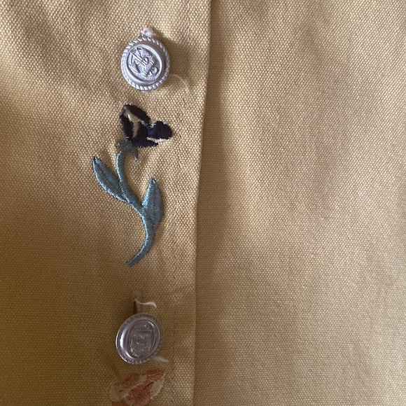 Vintage 90s maxi cotton button up A line dress with embroidery - Picture 12 of 13